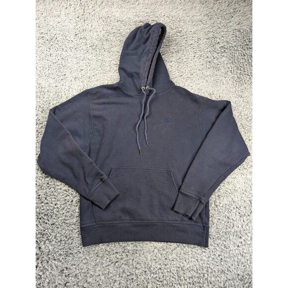 Champion Hoodie Men Medium Blue Athleisure Normcore Casual Pullover Sweatshirt - Picture 1 of 6